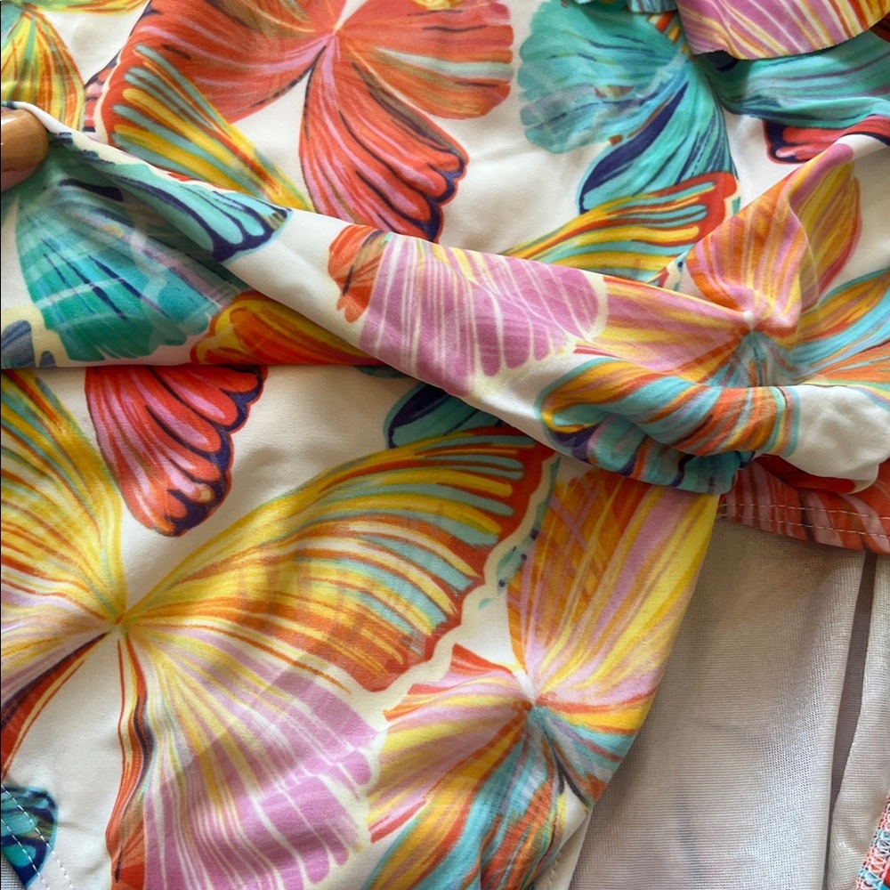 Upstream Butterfly Ruffle Hidden Tummy Swimwear - Picture 6 of 10